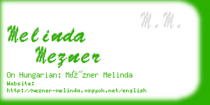 melinda mezner business card